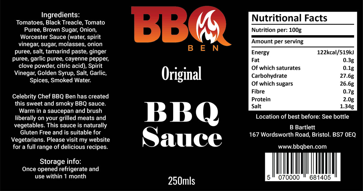 BBQ Ben - Original BBQ Sauce - 250ml