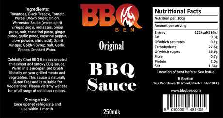 BBQ Ben - Original BBQ Sauce - 250ml
