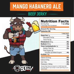 Boozy Jerky - Mango Habanero Ale Beef Jerky