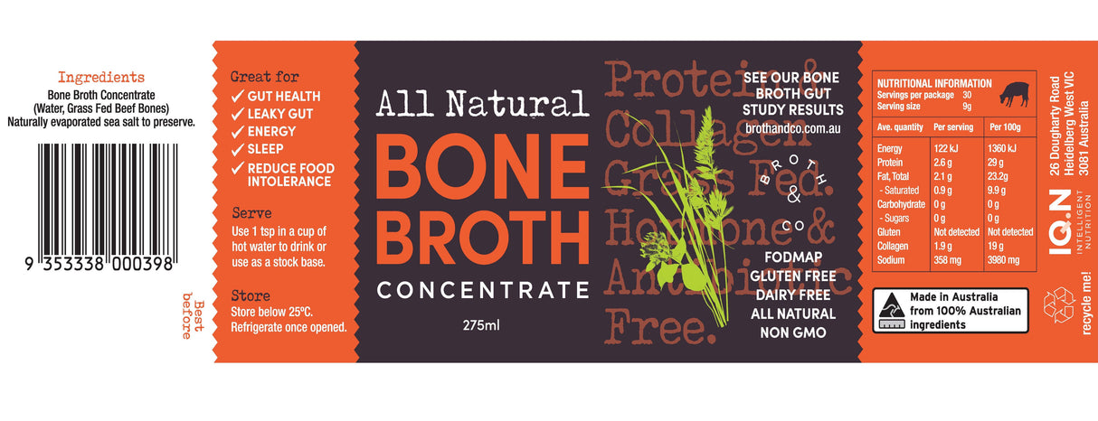 Broth & Co - Bone Broth Concentrate 275g (Natural & Pasture Raised)