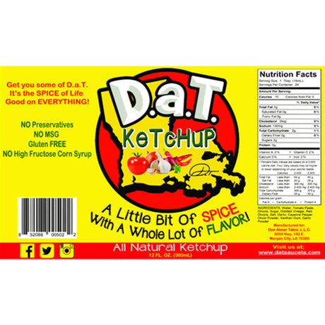 D.a.T KeTcHUP - Louisiana Ketchup - 355ml