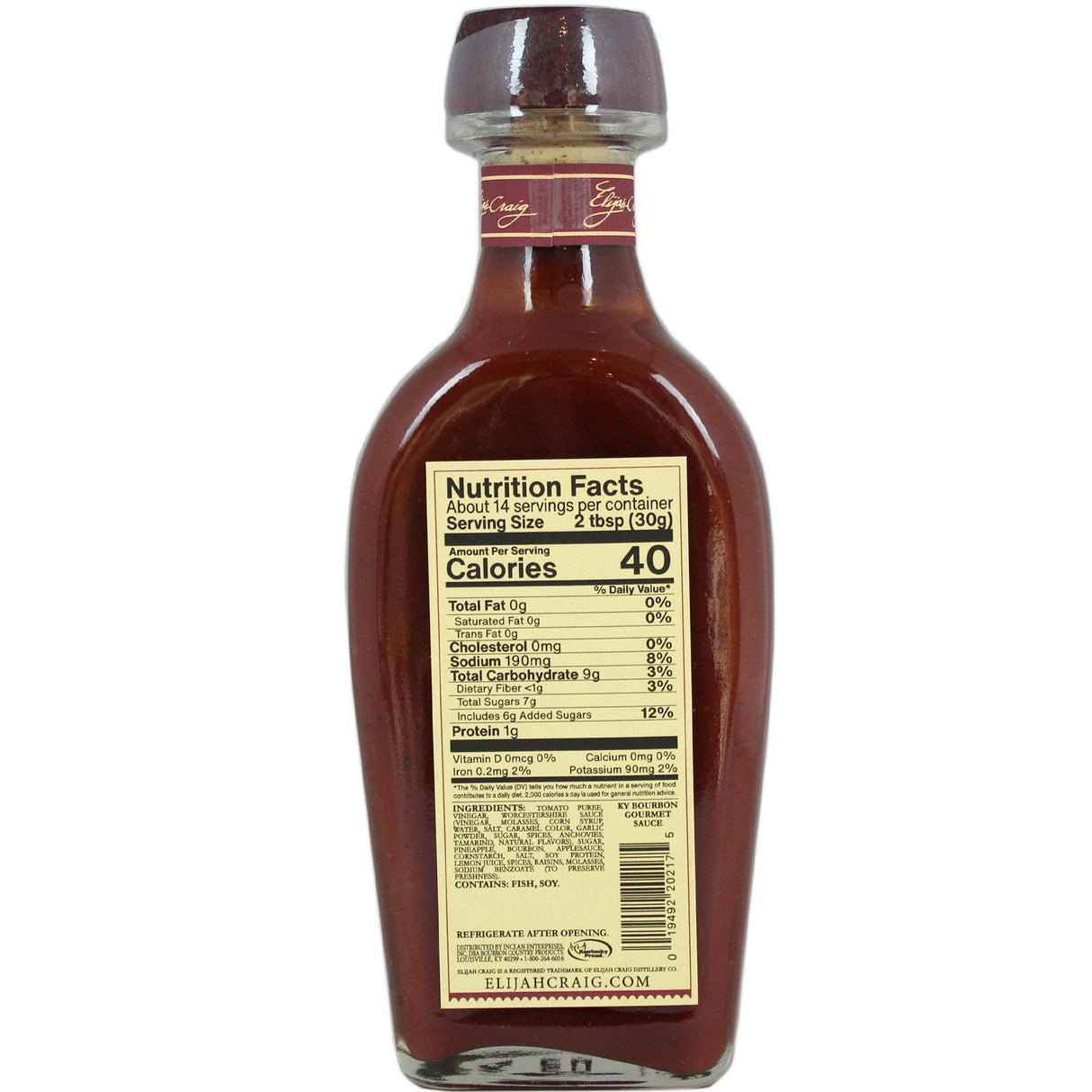 ELIJAH CRAIG Kentucky Bourbon Gourmet Sauce