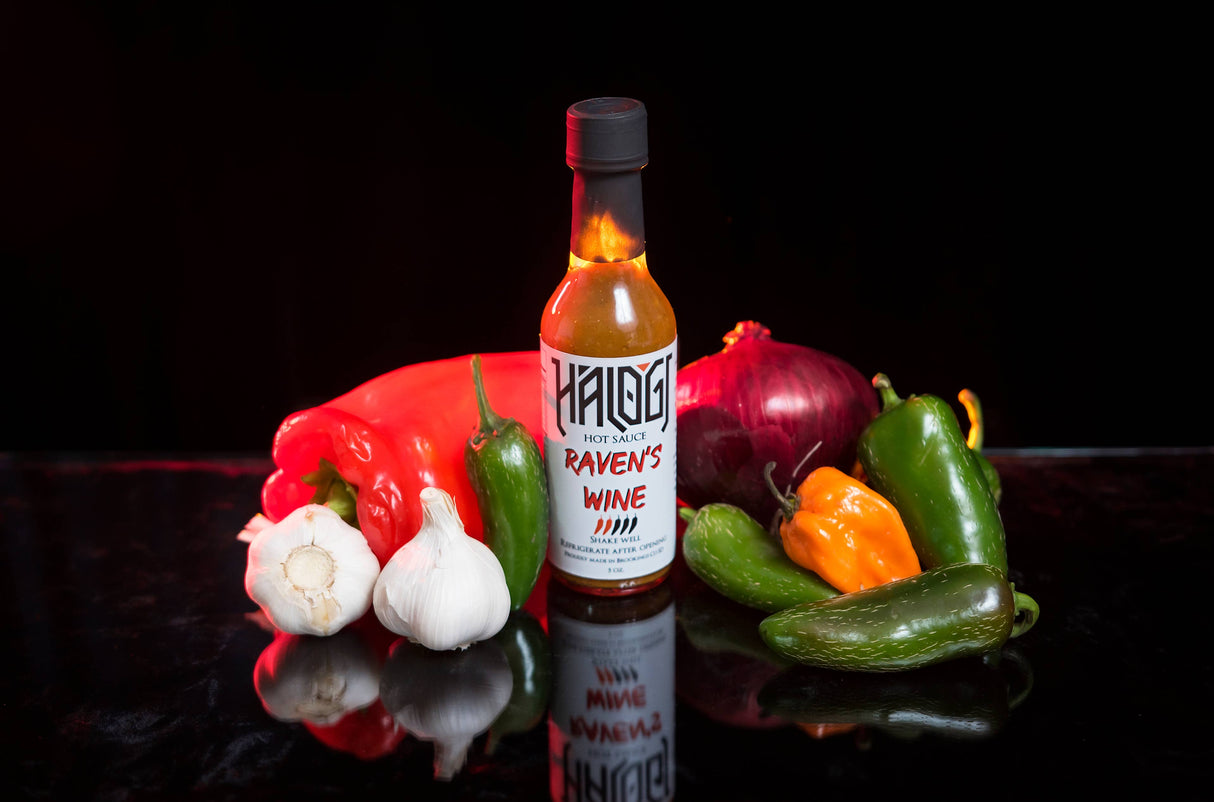 Halogi Hot Sauce - Raven's Wine - Garlic Sriracha Hot Sauce