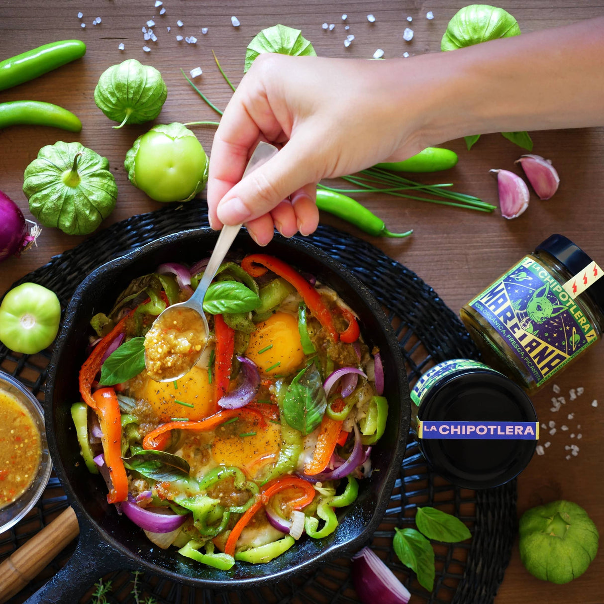 LA CHIPOTLERA - Salsa Marciana - Green Tomatillo and Chilli Salsa