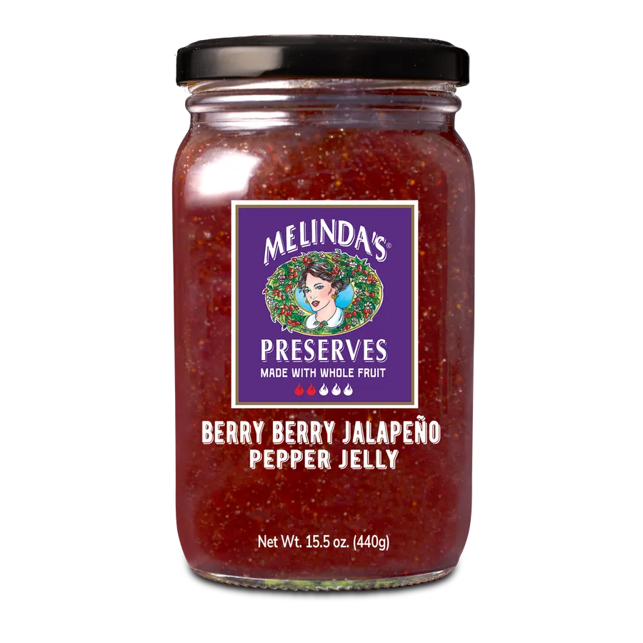 Melinda's - Berry Berry Jalapeno Pepper Jelly - Whole Fruit Preserves - 440g - Chilli Jam