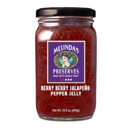 Melinda's - Berry Berry Jalapeno Pepper Jelly - Whole Fruit Preserves - 440g - Chilli Jam