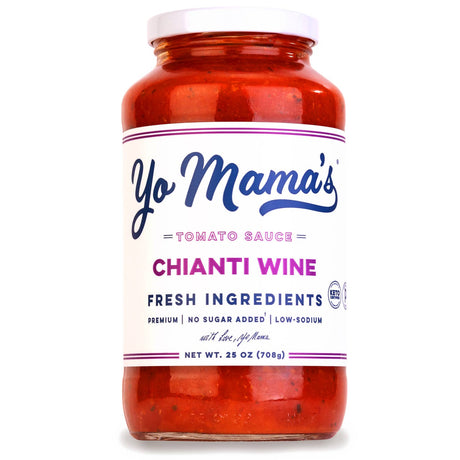 Yo Mama's - Divine Chianti Wine - Tomato Pasta Sauce - Keto / Low Carb