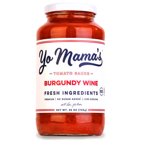 Yo Mama's - French Burgundy Wine - Tomato Pasta Sauce - Keto / Low Carb