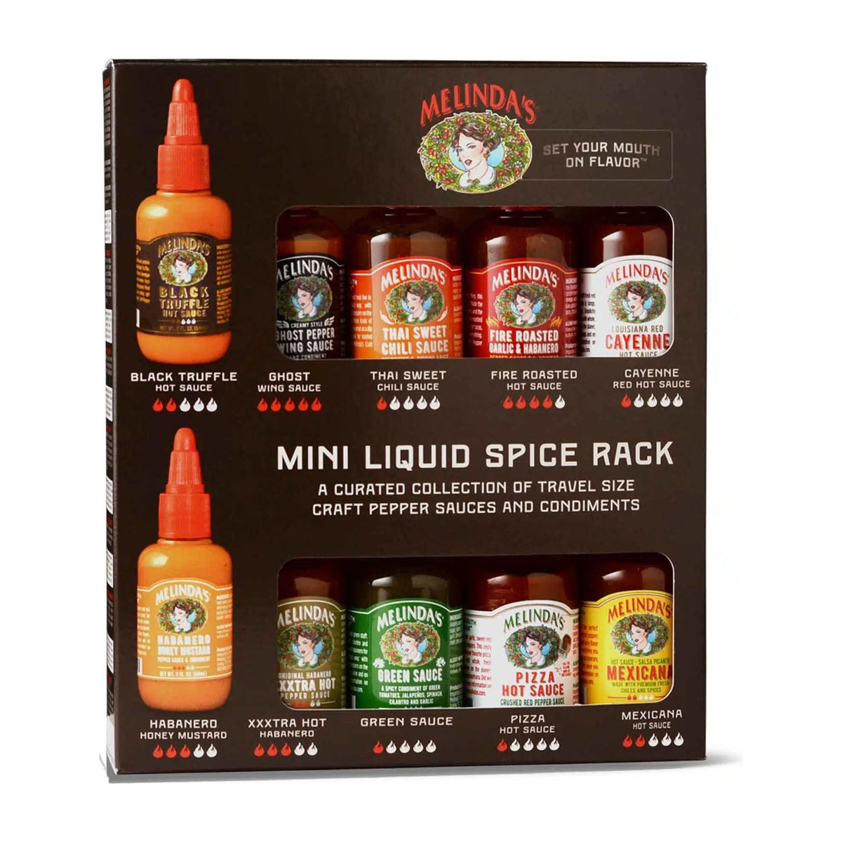 Melinda's - Mini Liquid Spice Rack (10 Pack) - UK – www.SomeLikeItHot.Shop