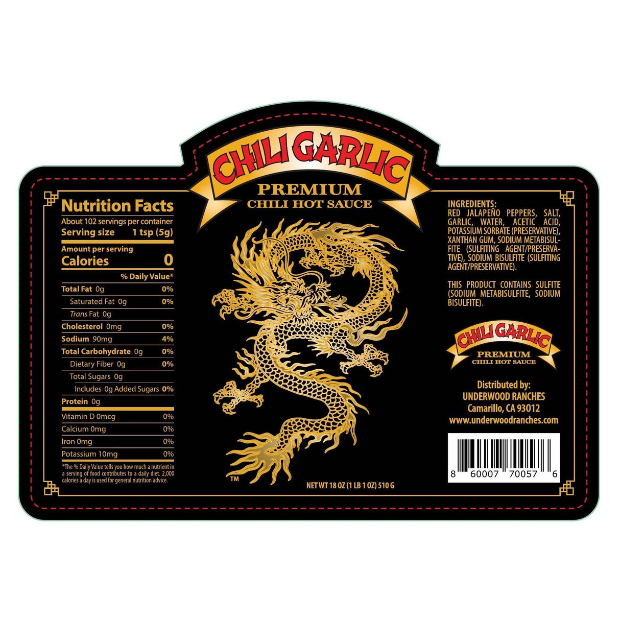 Underwood Ranches - Dragon Chili Garlic