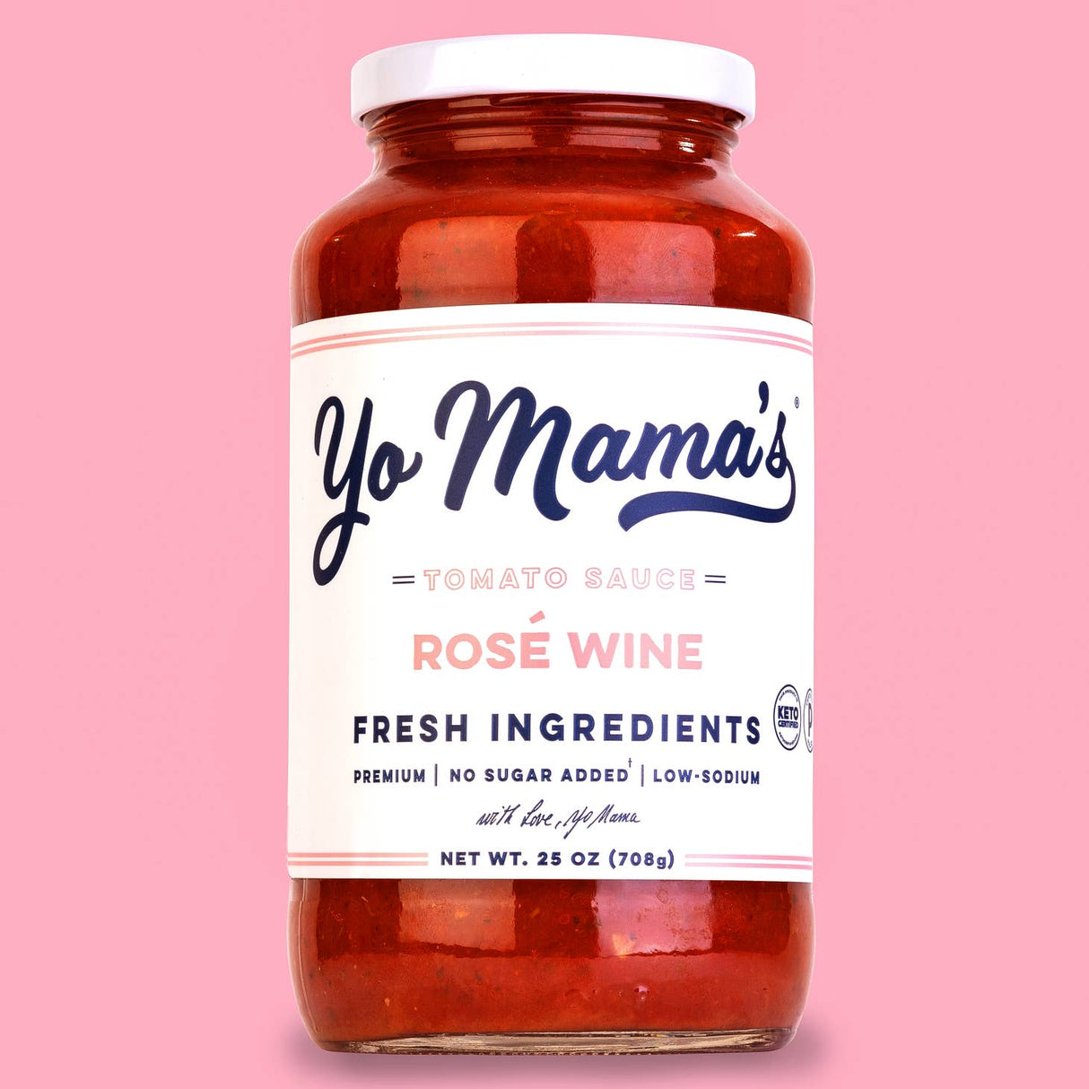 Yo Mama's - Radiant Rose Wine - Tomato Pasta Sauce - Keto / Low Carb