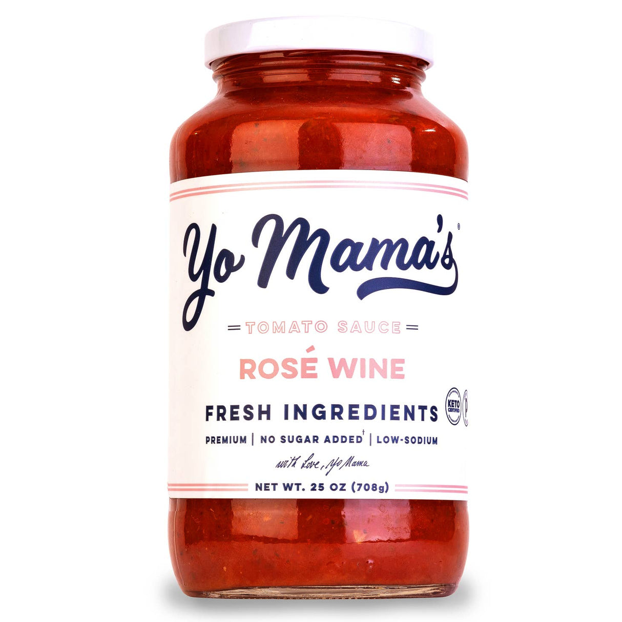 Yo Mama's - Radiant Rose Wine - Tomato Pasta Sauce - Keto / Low Carb